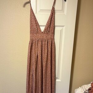 Blush Bj mauve floral maxi dress size L